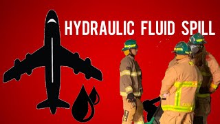 Fire Scene of Hydraulic Fluid Spill