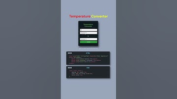 Temperature Converter #html #css #javascript #coding #shorts #programming #shortsfeed #temperature