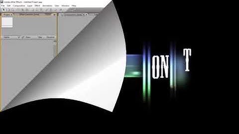 How to make a simple Intro Using Adobe After Effects CS3 and further versions in only six (6) minute