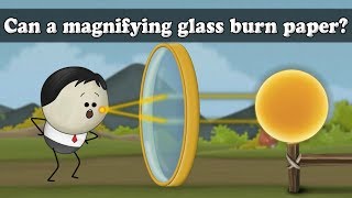 Convex Lens - Can a magnifying glass burn paper? | #aumsum #kids #science #education #children