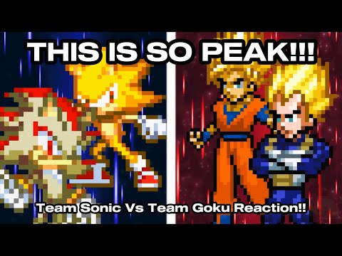 SONIC FAN REACTS TO Sonic & Shadow VS Goku & Vegeta!!