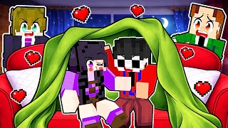 SECRET SLEEPOVER with My CRUSH in Minecraft