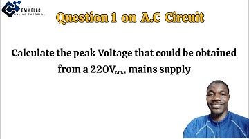 How to Calculate the Peak Voltage in A.C Circuit. #accircuitcalculations #jambquestions