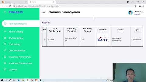 Demo Program Pemesanan tiket kapal pulau seribu berbasis web