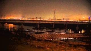 1778次 通勤電聯車EMU800通過頭前溪橋夜景