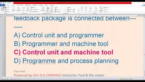 MCQ on CNC Machine -1