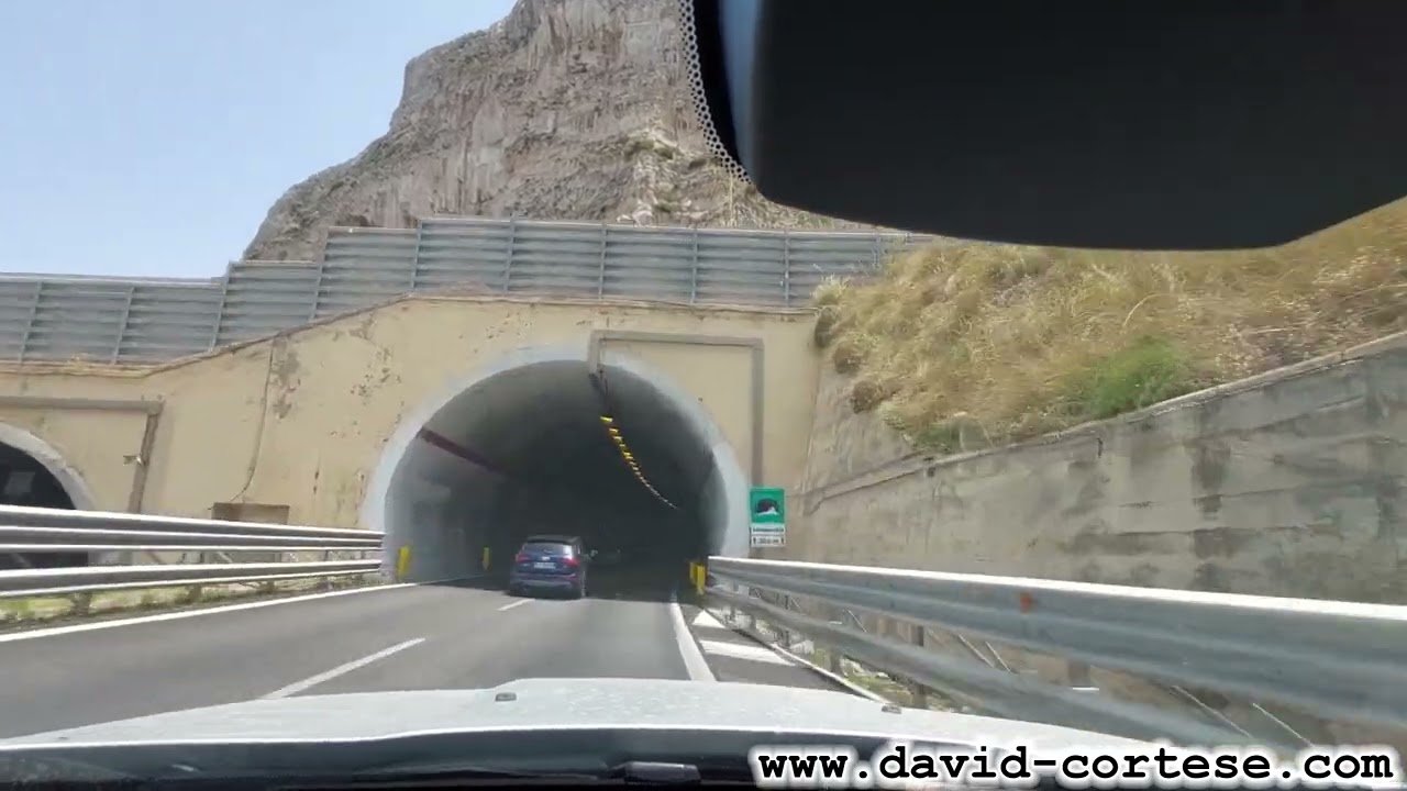 CAR TOUR IN SICILY - DRIVING ON THE SICILIAN HIGHWAY FROM CARINI TO PALERMO
