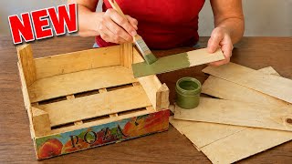 Idea You've Never Seen Before Using a Wooden Fruit Crate!