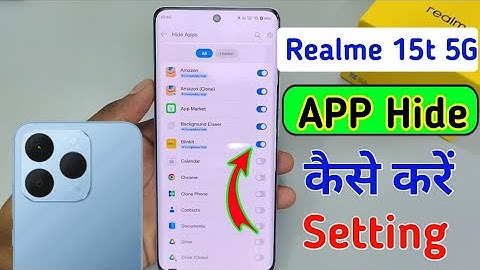 Realme 15t me app hide kaise kare / how to hide apps in realme 15t 5g me / app hide settings 