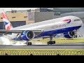 30 big plane landings  morning arrival rush  london heathrow airport plane spotting lhregll
