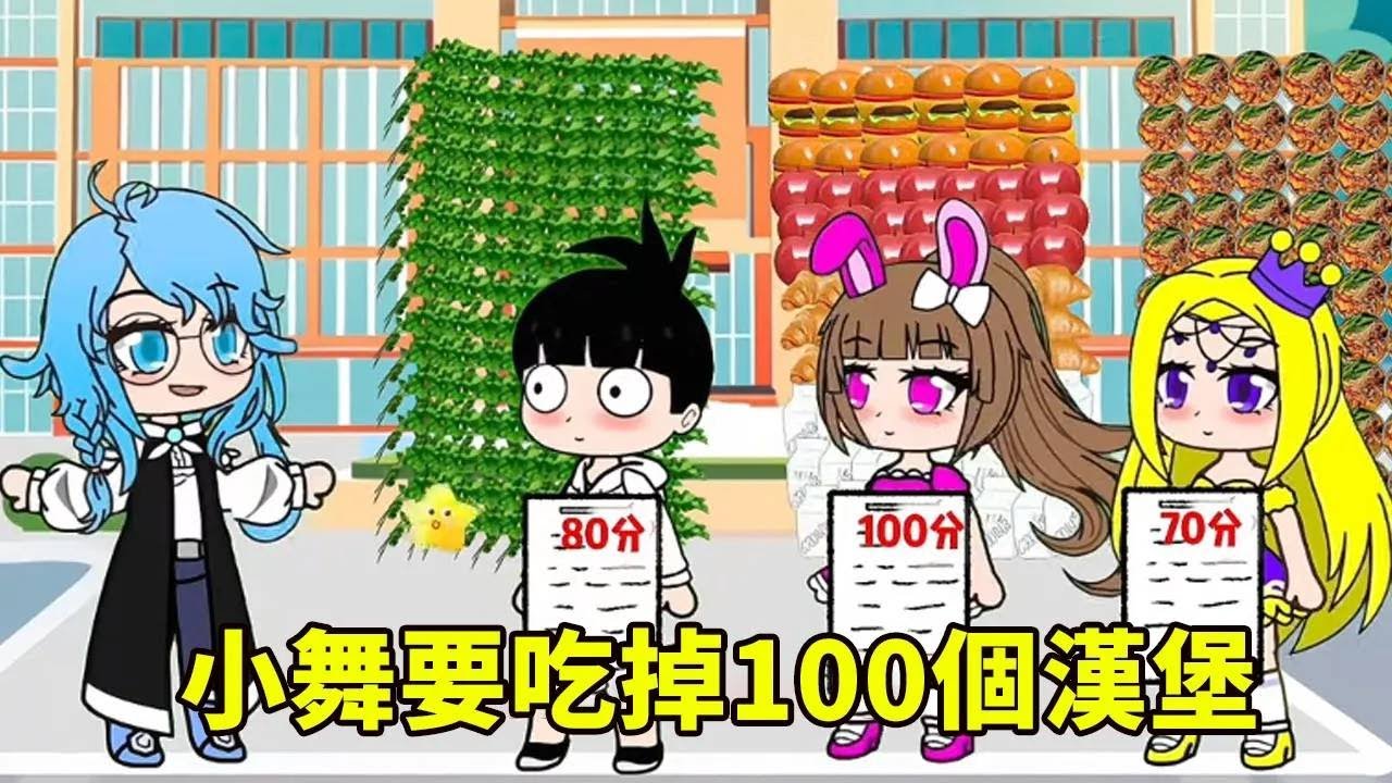 【鬥羅大陸】老師佈置暑假做作業了，小舞要吃掉100個漢堡，100個麵包，100個牛奶，這也太多了！#鬥羅大陸#小舞#唐三