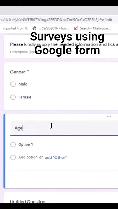 Google Form for data collection