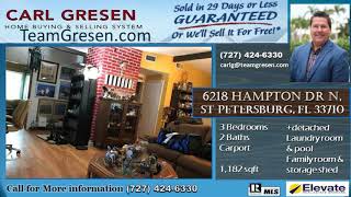 2 baths 3 beds  Affordable Home for sale 6218 HAMPTON DR N, ST PETERSBURG, FL 33710