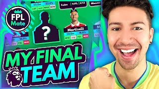 MY FINAL FPL GAMEWEEK 1 TEAM! | My GW1 Draft Squad Selection for Fantasy Premier League 2023/24