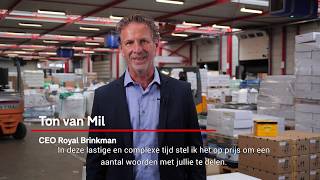 Persoonlijk bericht CEO Royal Brinkman - Ton van Mil