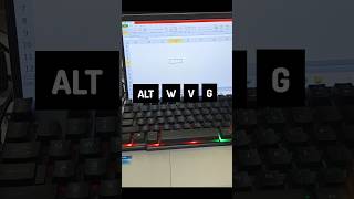 Remove Gridlines_Using Keyboard Shortcut Key_in Excel #exceltips #exceltricks #gridlines #shorts