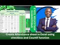 How to make attendance sheet,Countif formula to calculate present and absent, excel tutoring