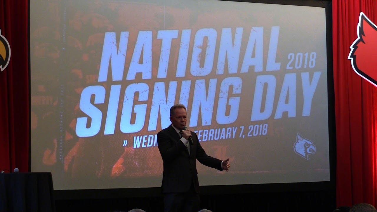 Louisville Football National Signing Day Party Part 1, 2-7-2018 - YouTube