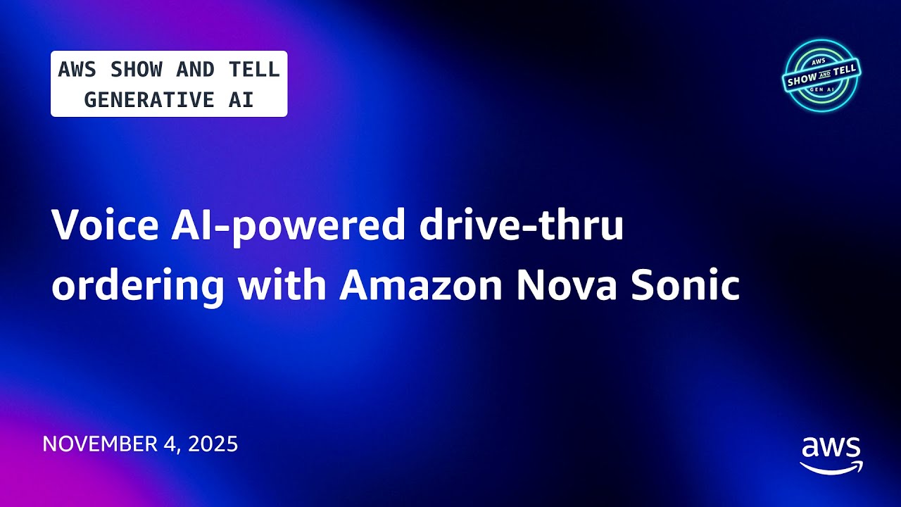 Voice AI-powered drive-thru ordering with Amazon Nova Sonic | AWS Show & Tell