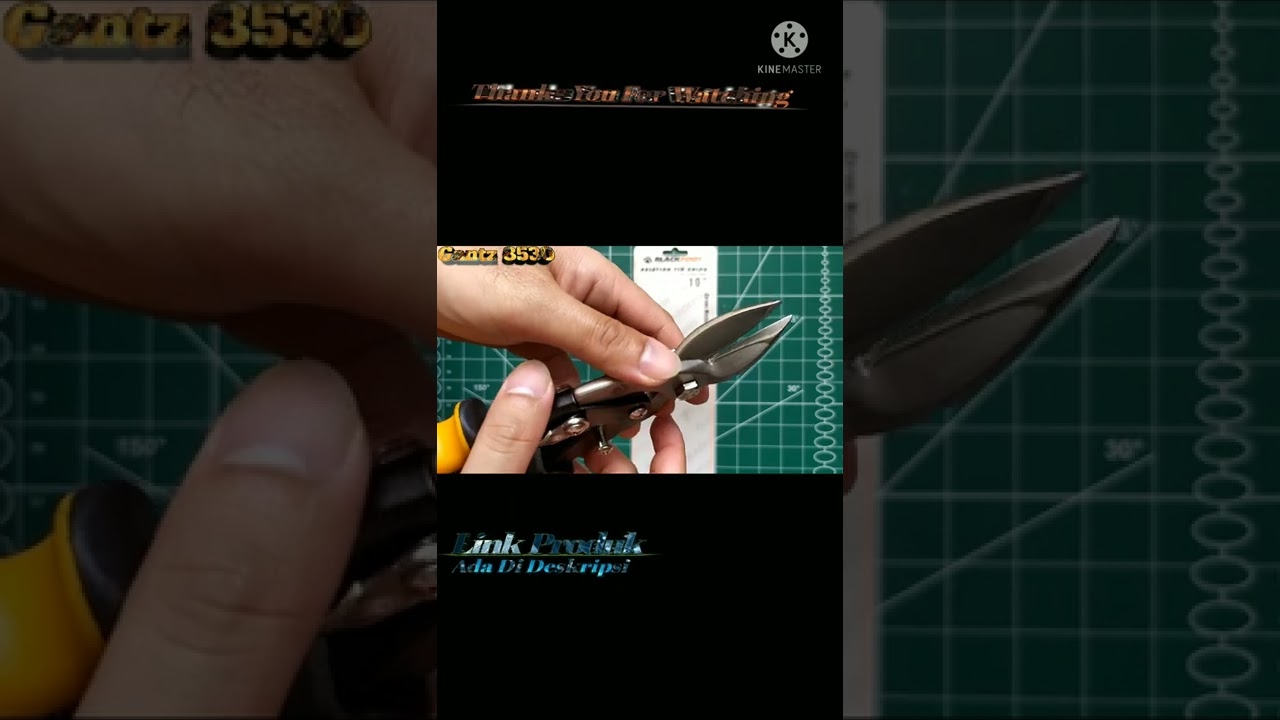 Blackfoot Gunting Hollow Baja Ringan Gunting Seng 10 Inch bengkok Aviation Snips 