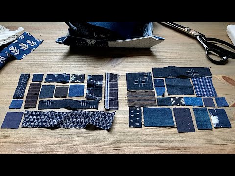 ソーイングvlog ちっちゃな古布はぎれパッチワークの巾着袋・ポーチを