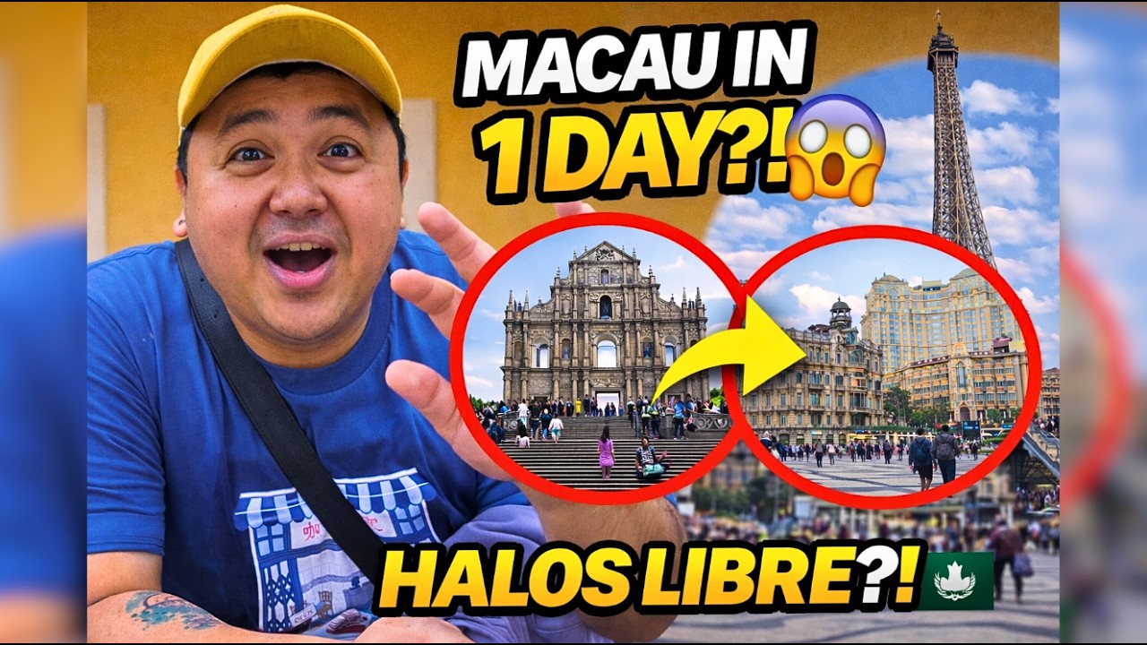 MACAU IN 1 DAY?! 🇲🇴 DIY Guide + ₱100 Budget Challenge (Libre Shuttle + 12 MOP Only!)