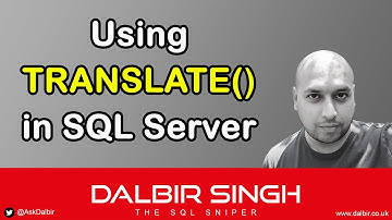 Using the TRANSLATE function in SQL Server / T-SQL