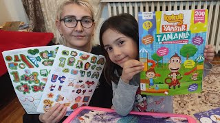 Kukuli İle Yapıştır Tamamla Sticker Eğlenceli Çıkartma Çocuk