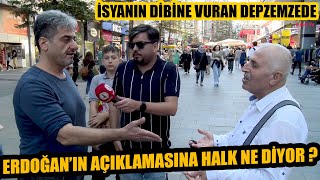 Erdoğan'ın açıklamasına isyanın dibine vuran depremzede ! Ağzına telefon sokulan amca da isyan etti!