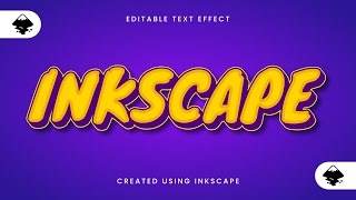 Create editable text effects using inkscape
