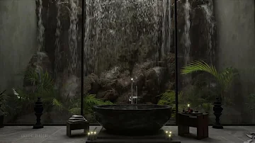 Relax With Your Own Private Waterfall & Spa | Waterfall Sounds For Zen Meditation or Sleeping
