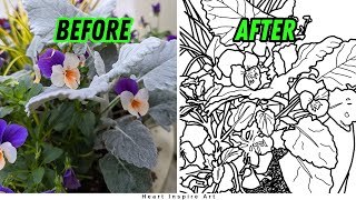 4 Steps to Turn Your Picture into a Coloring Page @heartinspireart