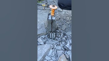 ASMR Slate stone splitting and smashing. ⚒️ # asmr #slate #viralshort