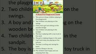 Grade 1-Picture composition- Playground scene #grammar #english #shorts #viral