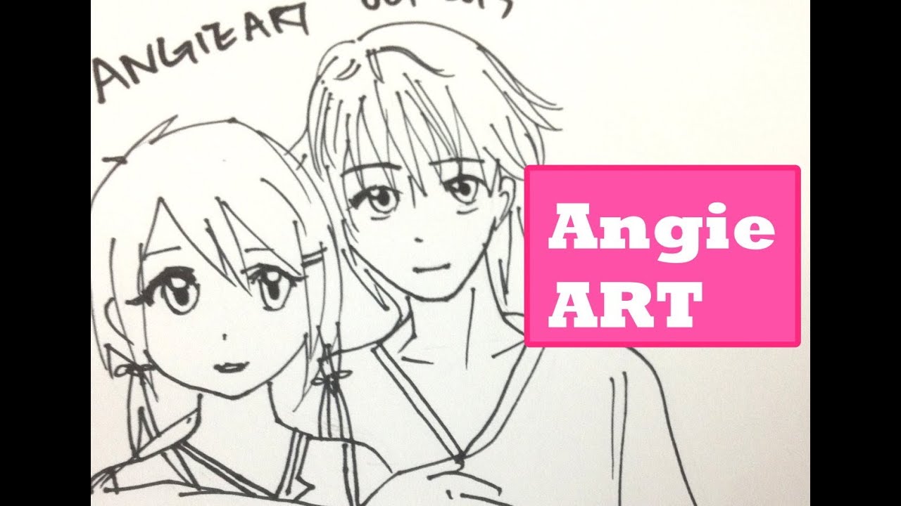 How To Draw Manga Couple Anime Boy Anime Girl Hug Youtube