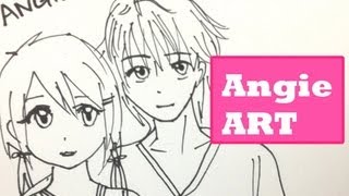 How To Draw Manga Couple Anime Boy Anime Girl Hug Youtube