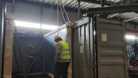 Euro grey tinted glass on loading container