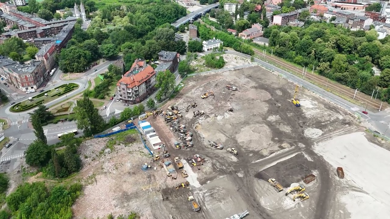 Siemianowice postępy budowy centrum handlowego na dzień 13.07.25r. 4K60FPS Mini4Pro