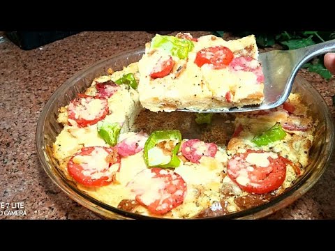 هذه الوصفة غير سجليها عندك هتعملواالذ بيتزا بدون دقيق بدون عجن ولاخميرة هتدمنوها بيتزا فطاير