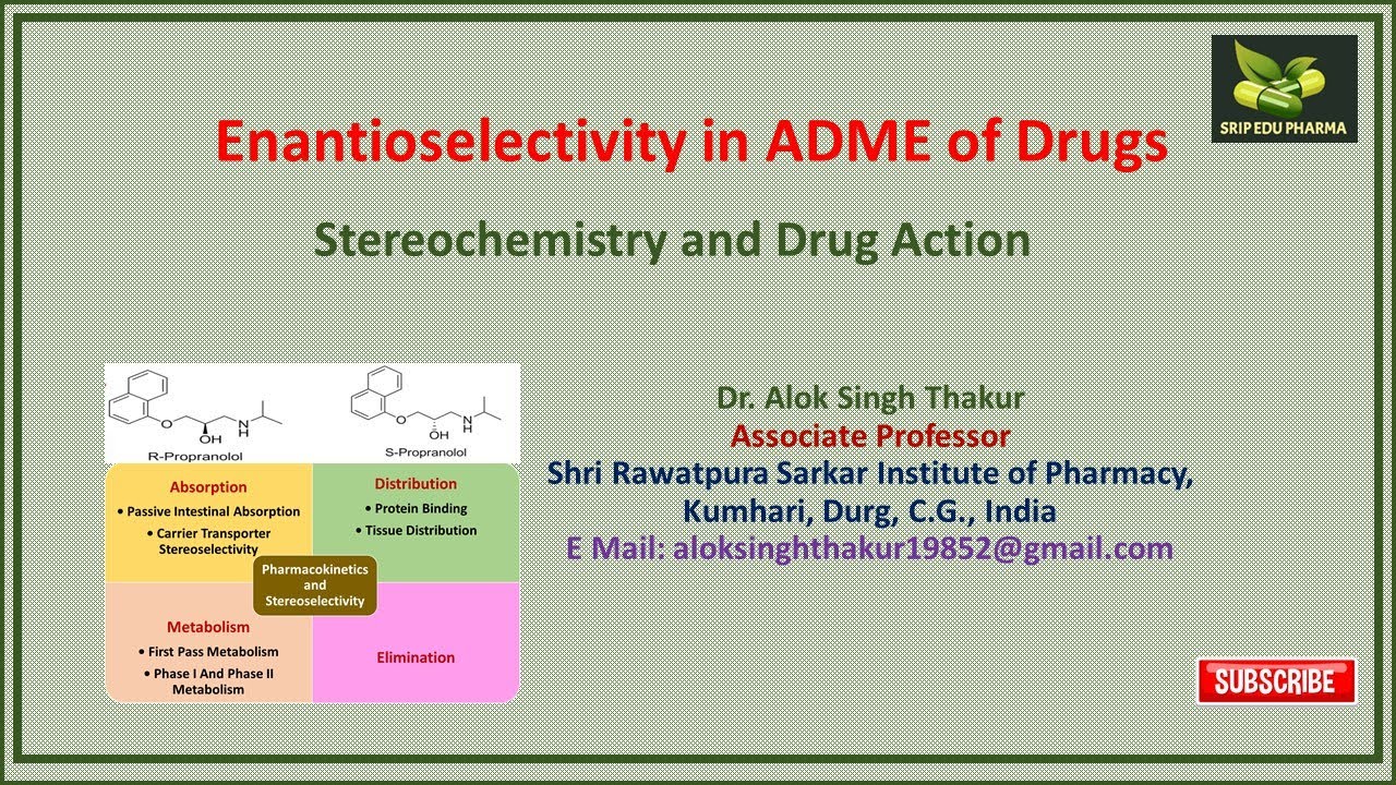Enantioselectivity in ADME of Drugs (Stereochemistry and Drug Action) # ...