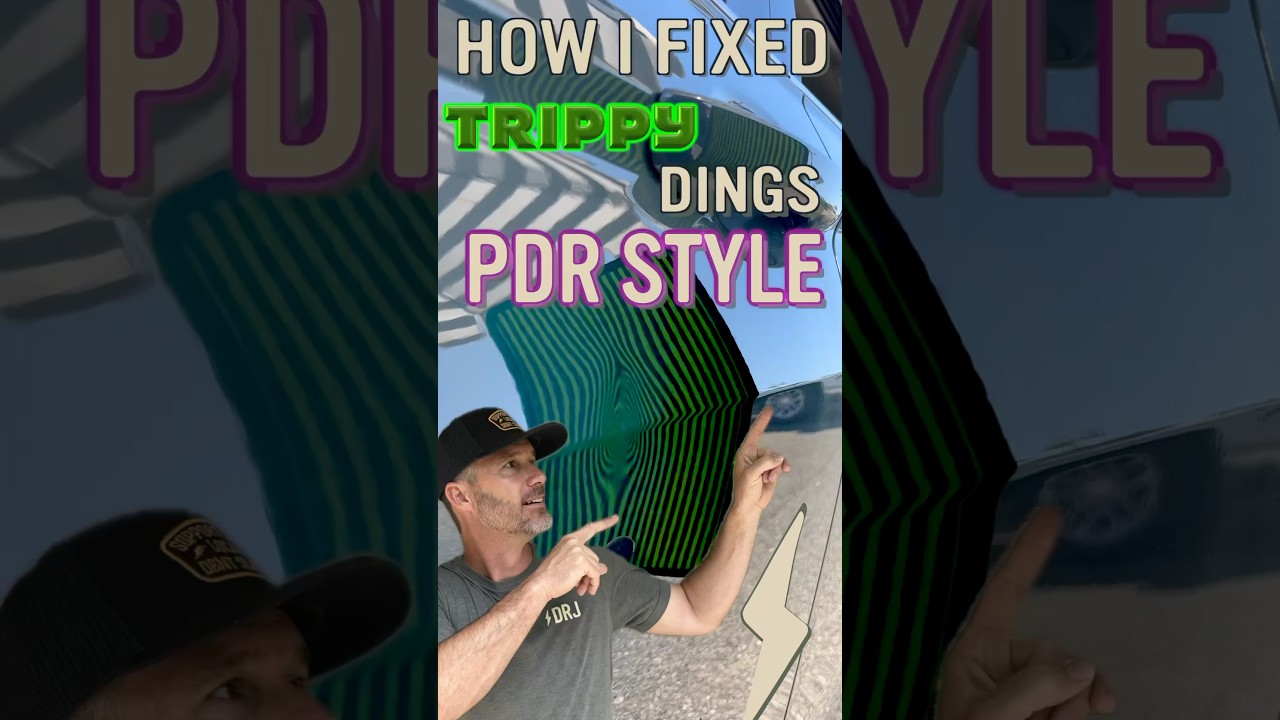 Here’s how I fixed this dent in a door with PDR