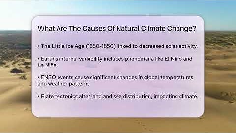 What Are The Causes Of Natural Climate Change? - Ecosystem Essentials