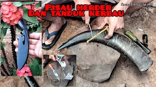 Ide kreatif!! pisau herder full tanduk kerbau, keren hasilnya..