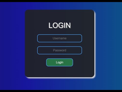 Login Form using HTML and CSS | Web design | login page | Html & CSS