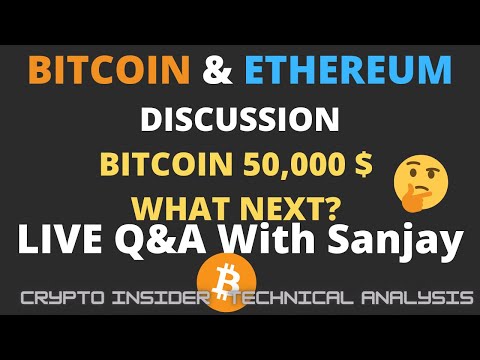 Bitcoin 50,000$ What Next? Live Qu0026A With Sanjay Mishra- CryptoInsiderTA Hindi
