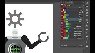 Color Theming 01 Monochromatic   Creating a robot in Illustrator part 18 screenshot 5