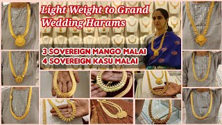 3 Sovereign Onwards Mango Malai, Kasu Malai | Light Weight to Grand Wedding Haram Collections | SST