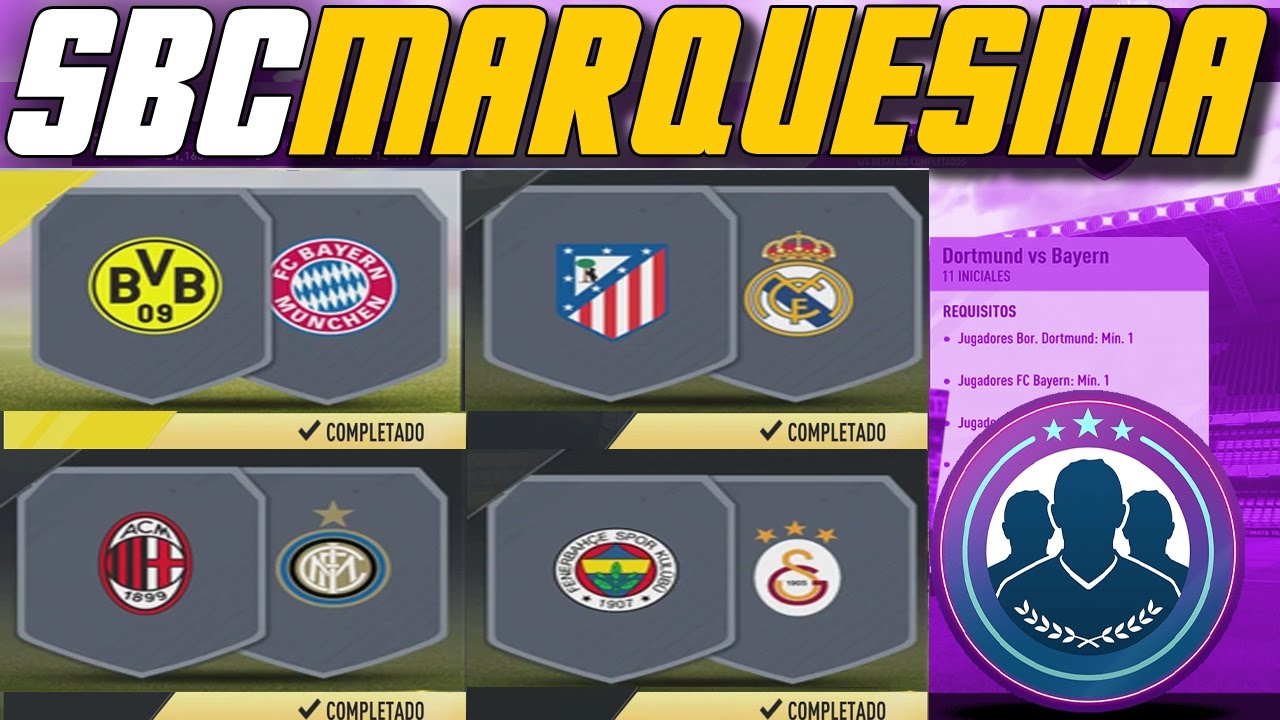 DESAFIO CREACION DE PLANTILLA - SBC MARQUESINA - SQUAD BUILDING CHALLENGE