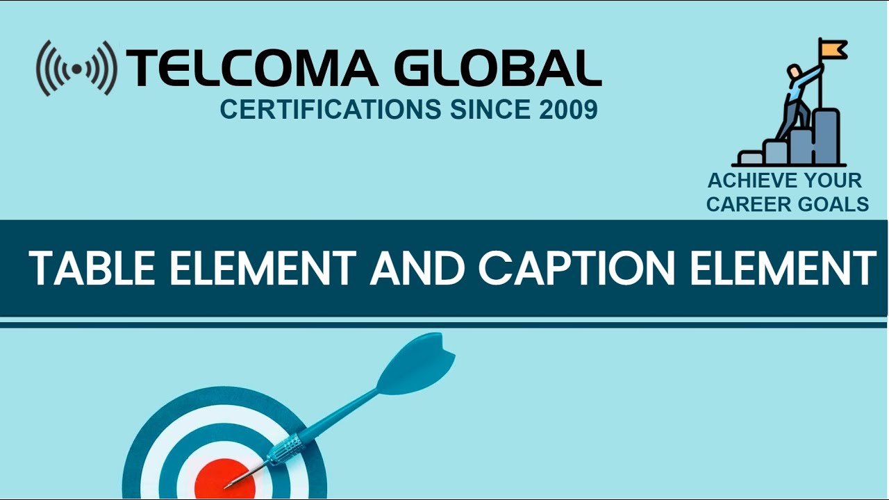 8 1 Table Element And Caption Element Youtube