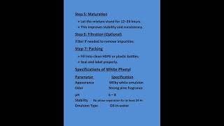 White Phenyl Manufacturing Formulation | White Phenyl Formula | White Phenyl Commercial Formula